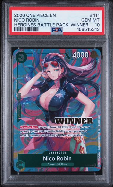 Nico Robin P-111 Heroines Battle Winner PSA 10
