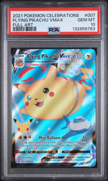 Flying Pikachu VMAX Celebrations 007/025 PSA 10