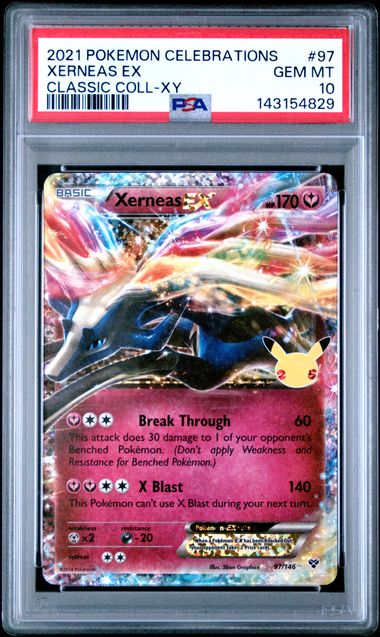XERNEAS EX CELEBRATIONS CLASSIC COLLECTION 97/146 PSA 10