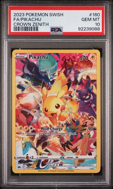 Pokemon: Pikachu Crown Zenith 160/159 PSA 10