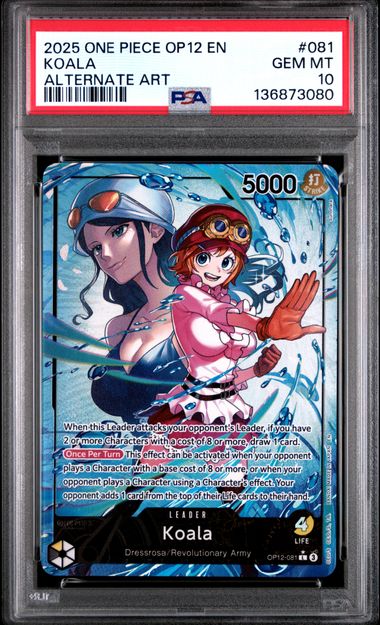Koala Alternate Art Legacy of the Master OP12-081 PSA 10