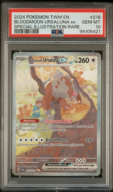 Bloodmoon Ursaluna ex Twilight Masquerade 216/167 PSA 10