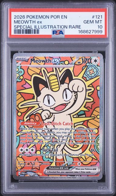 Meowth ex SIR Perfect Order 121/088 PSA 10