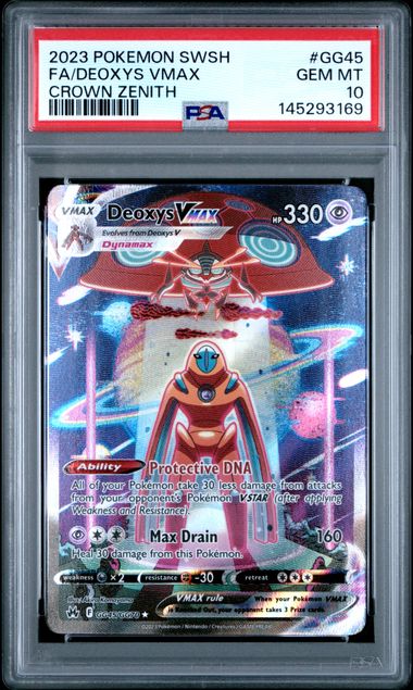 Deoxys VMAX Crown Zenith GG45/GG70 PSA 10