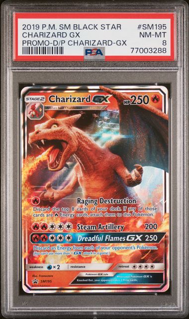 Charizard GX Promo SM195 PSA 8