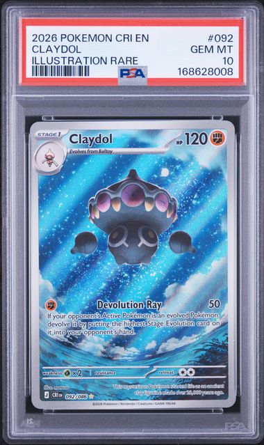 Claydol Illustration Rare ME04 Chaos Rising 092/086 PSA 10