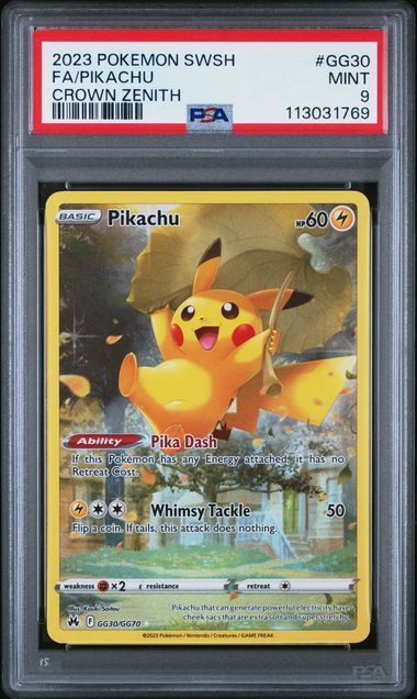 Pikachu Crown Zenith GG30/GG70 PSA 9