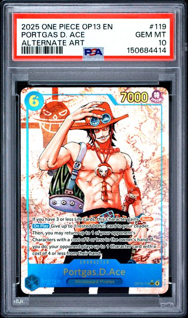 Portgas.D.Ace Carrying On His Will OP13-119 PSA 10