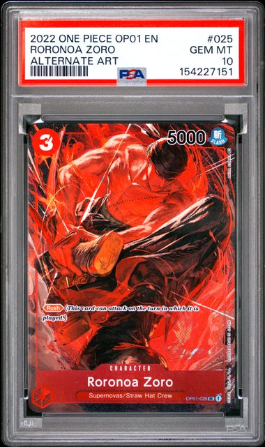 Roronoa Zoro Romance Dawn OP01-025 PSA 10