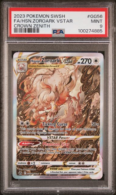 Zoroark VSTAR Crown Zenith GG56/GG70 PSA 9