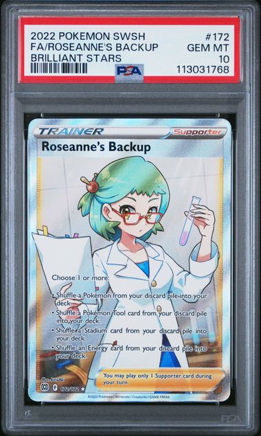 Roseanne's Backup Brilliant Stars 172/172 PSA 10