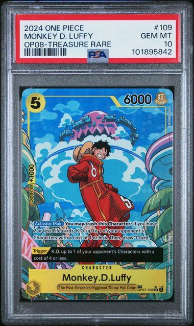 Monkey D. Luffy Two Legends Op08-109 PSA 10