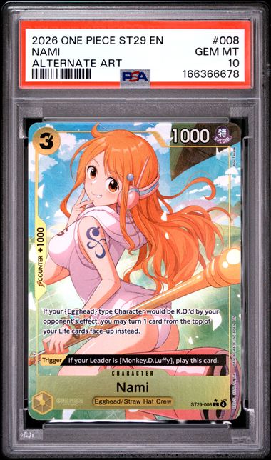 Nami Parallel Starter Deck Egghead ST29-008 PSA 10