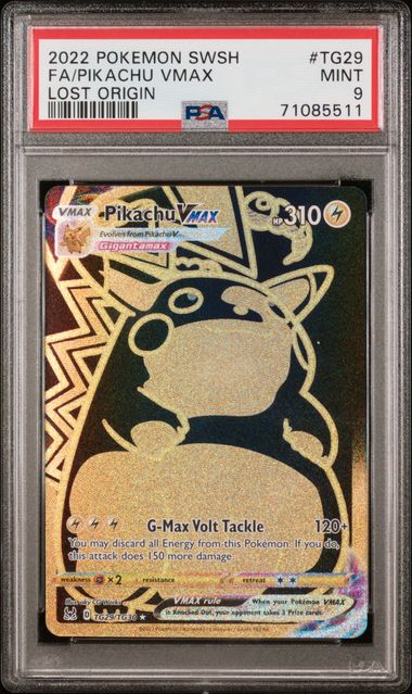 Pikachu VMAX Lost Origin Trainer Gallery TG29/TG30 PSA 9