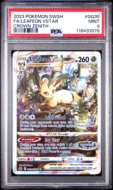 Leafeon VSTAR Crown Zenith Galarian Gallery GG35/GG70 PSA 9