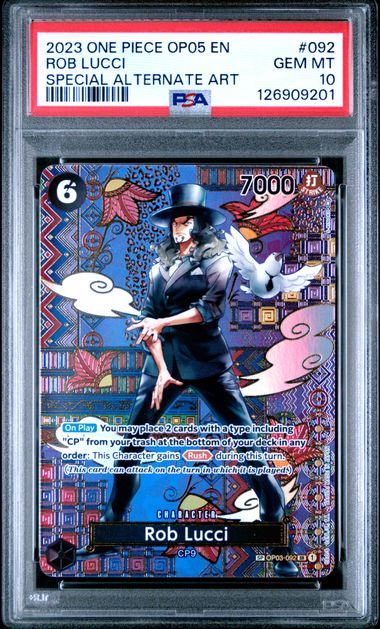 Rob Lucci SP Awakening of the New Era (OP05) OP03-092 PSA 10