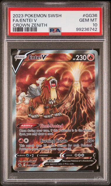 Entei V Crown Zenith GG36/GG70 PSA 10