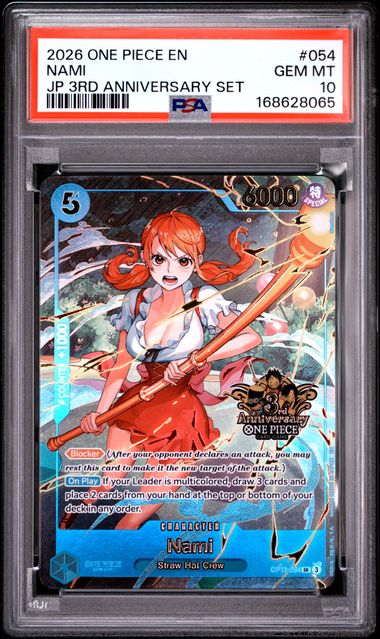 Nami JP 3rd Anniversary Set Promo OP11-054 PSA 10