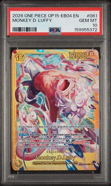 Monkey.D.Luffy OP15 Secret Adventure on Kami's Island EB04-061 PSA 10