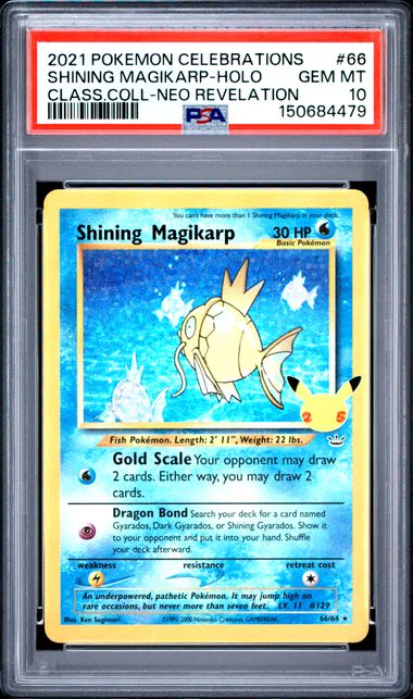 Shining Magikarp Celebrations Classic Collection 66/64 PSA 10