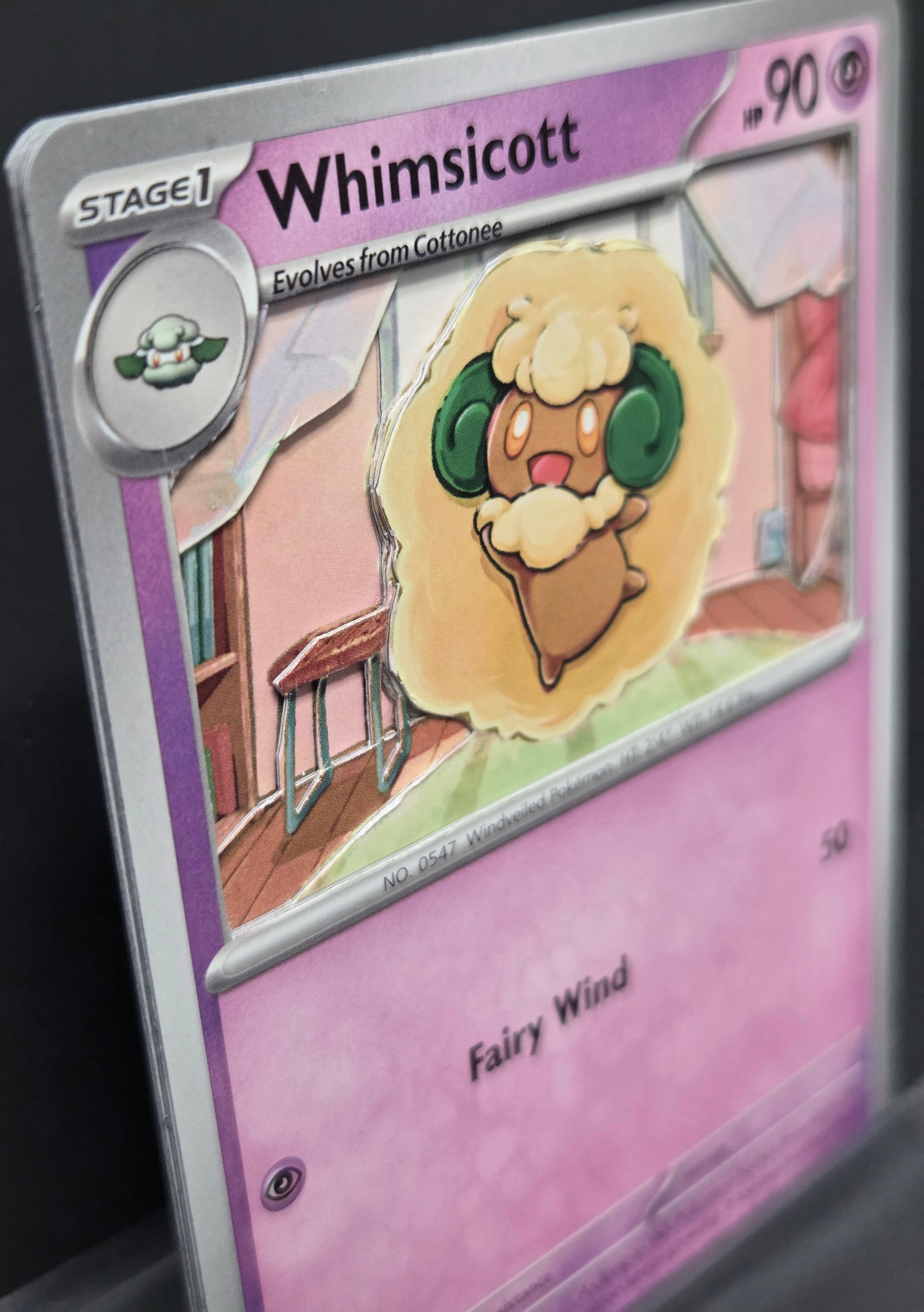 Custom 3D Cut Pokémon Cards - Whimsicott