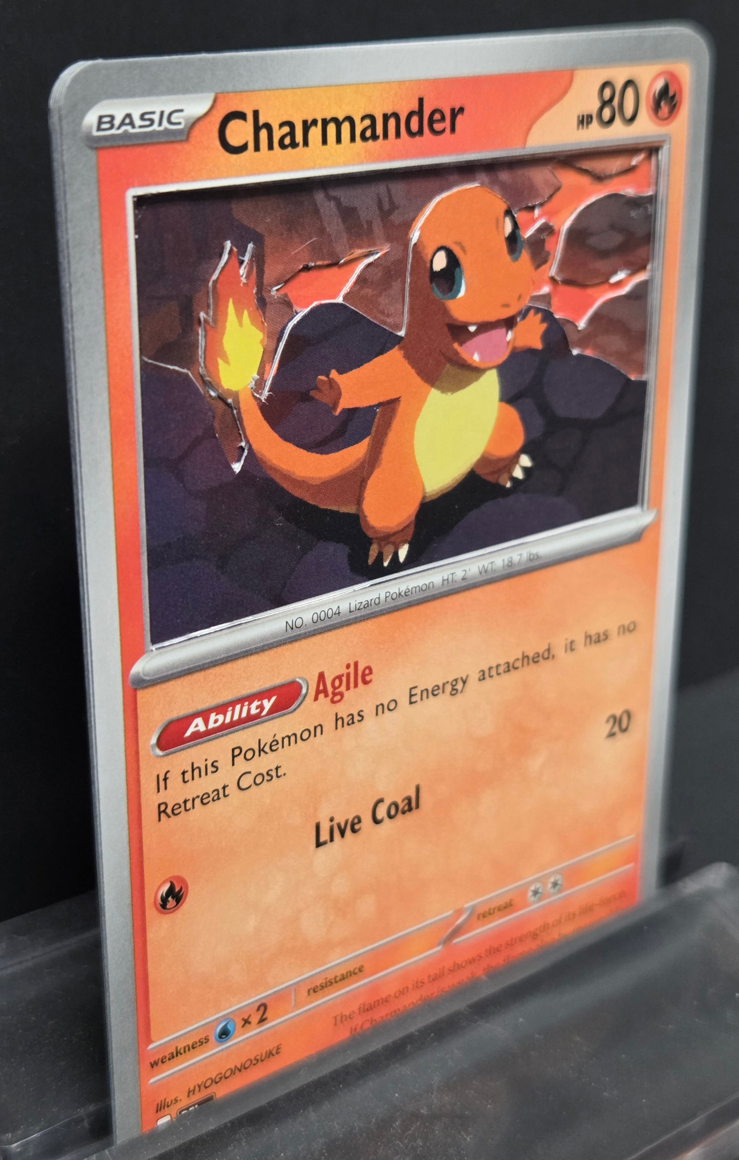 Custom 3D Cut Pokémon Cards - Charmander
