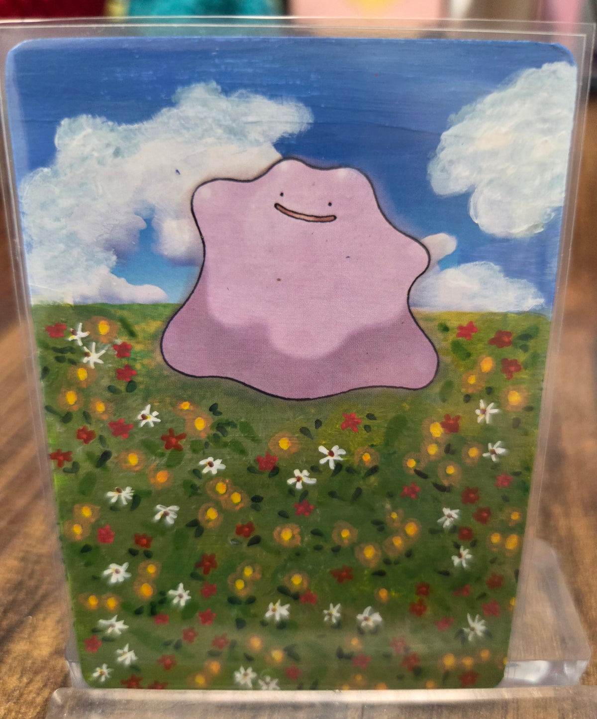 Custom Painted Ditto Pokemon Card