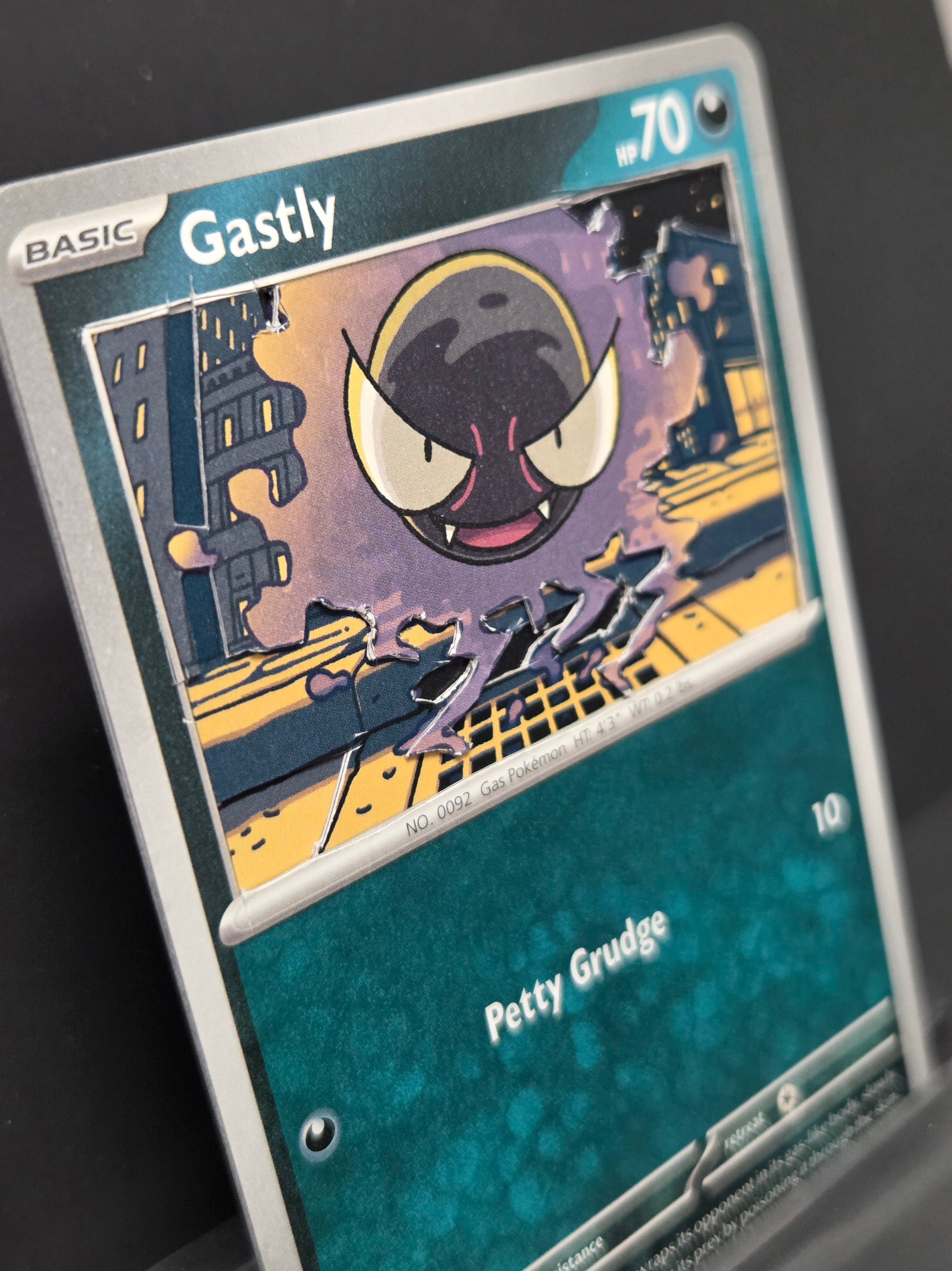 Custom 3D Cut Pokémon Cards - Gastly