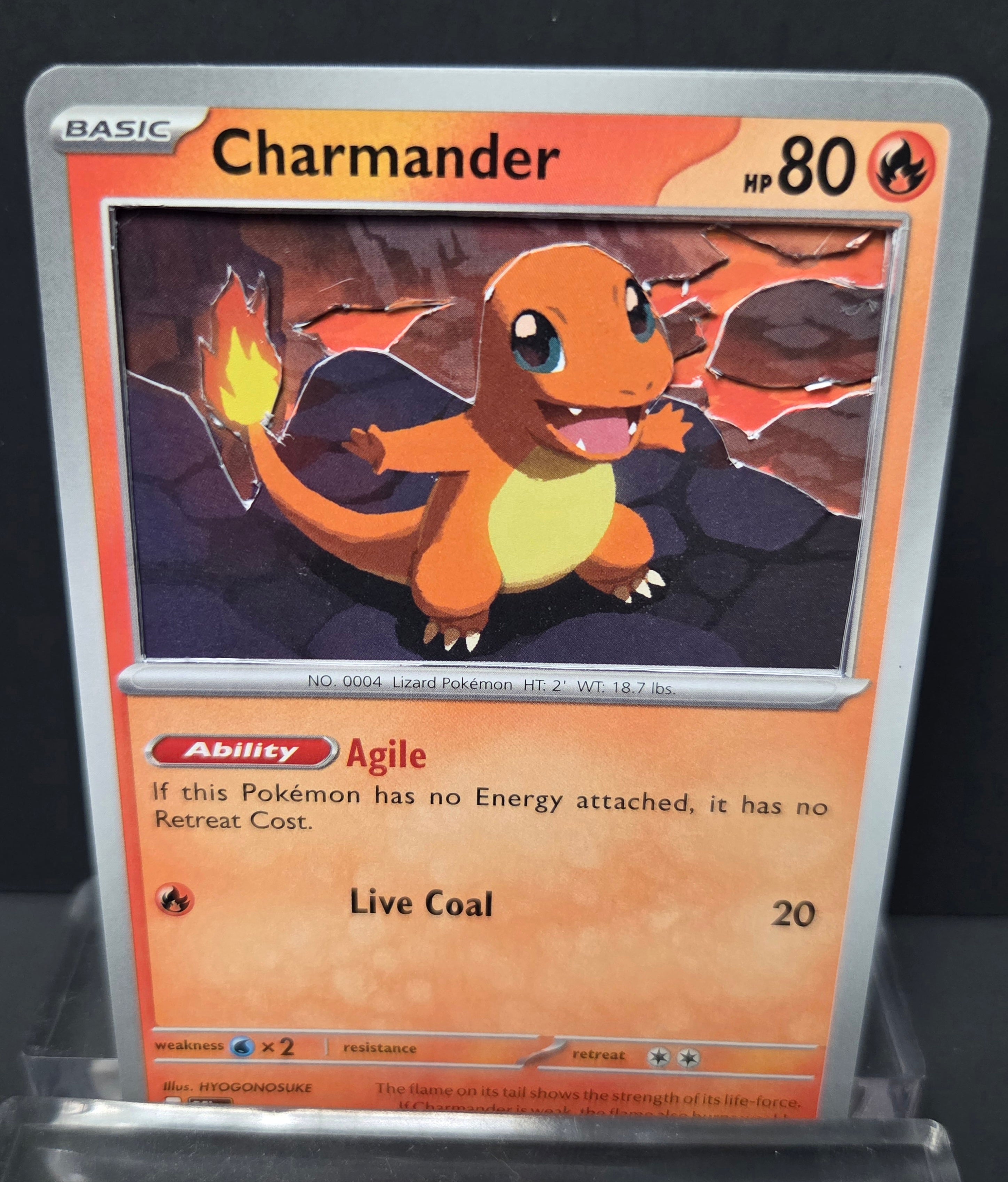 Custom 3D Cut Pokémon Cards - Charmander