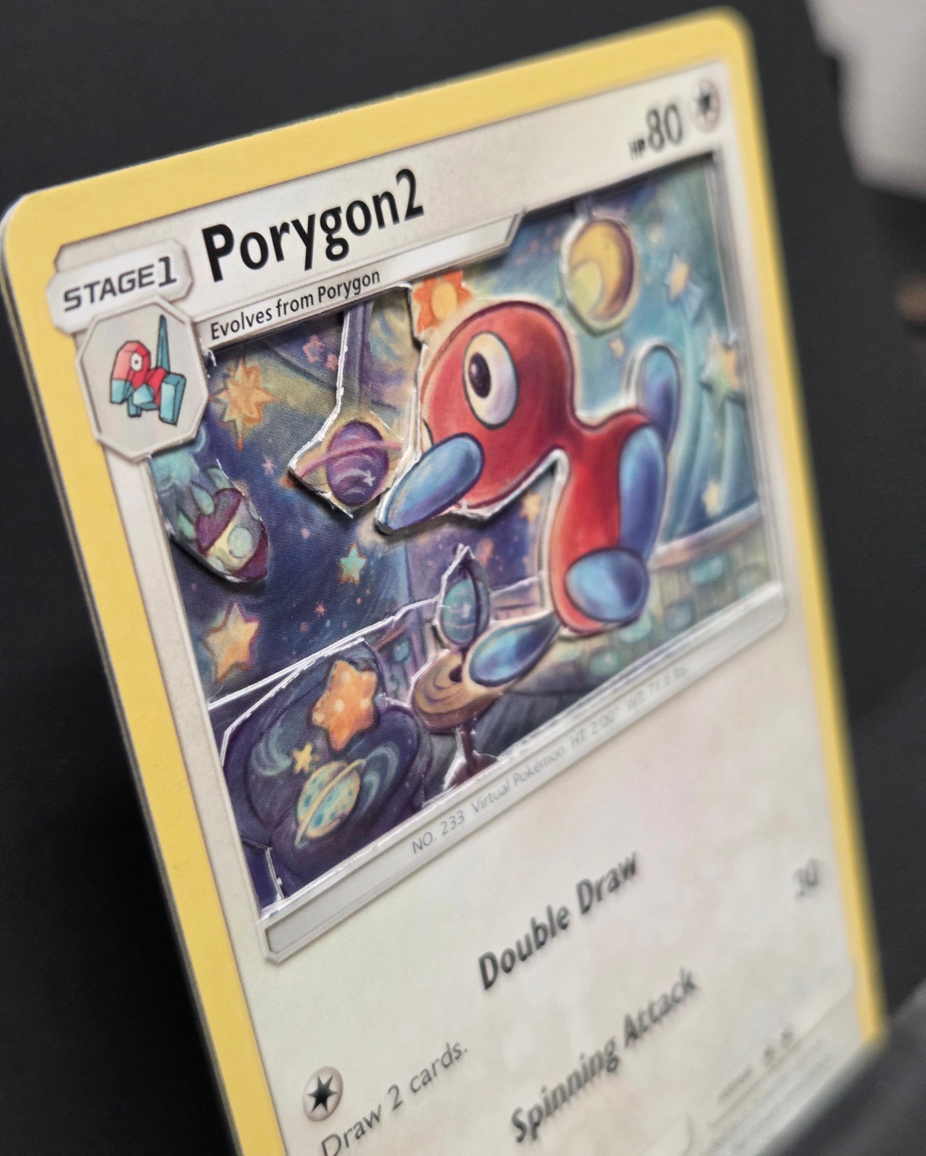 Custom 3D Cut Pokémon Cards - Porygon 2