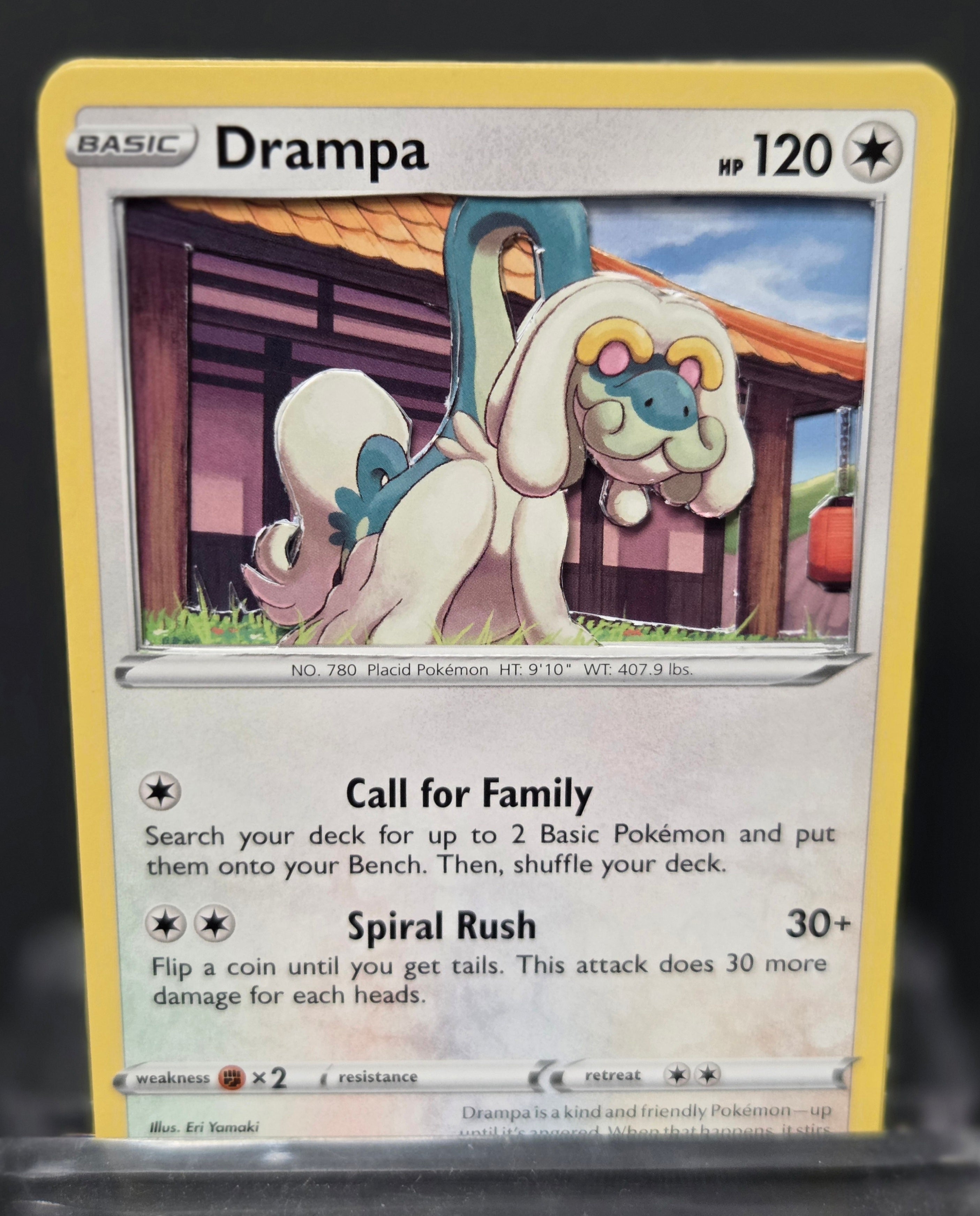 Custom 3D Cut Pokémon Cards - Drampa