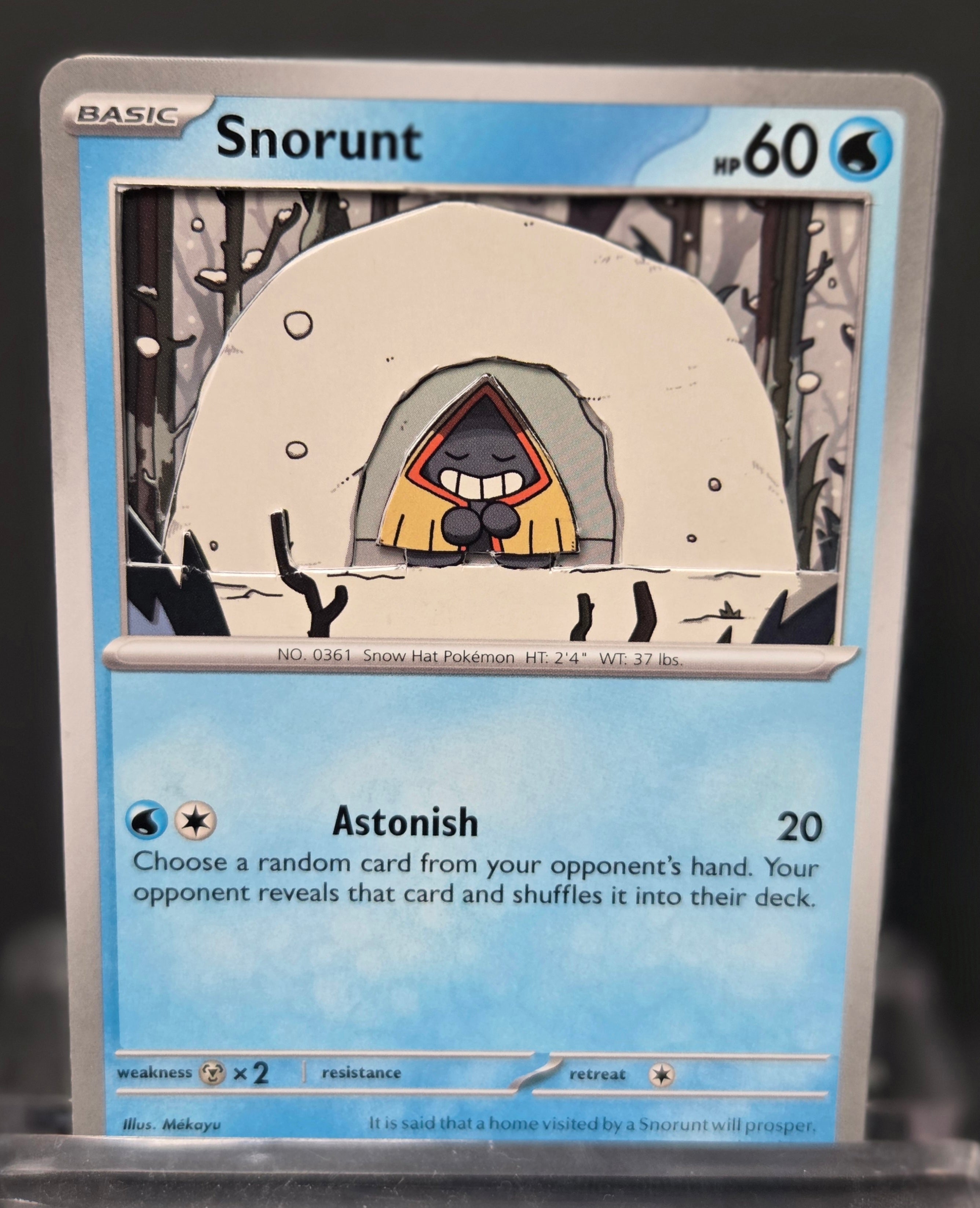 Custom 3D Cut Pokémon Cards - Snorunt