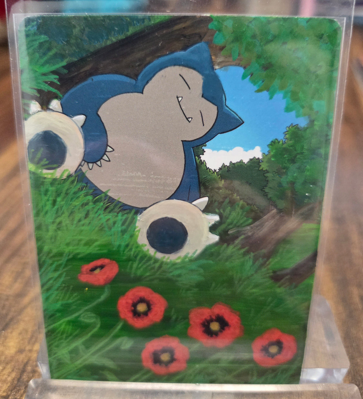 Custom Painted Snorlax Pokemon Card
