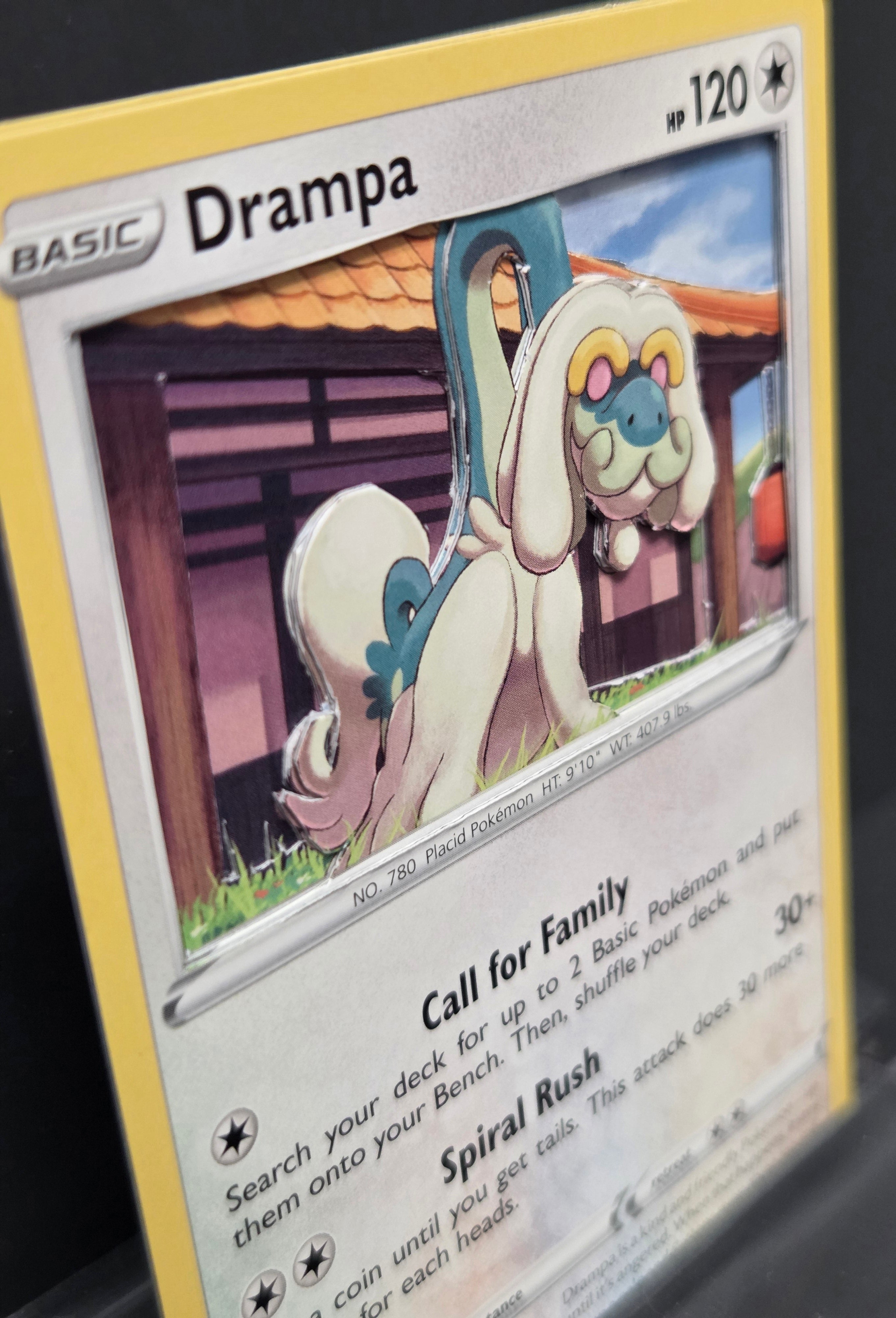 Custom 3D Cut Pokémon Cards - Drampa