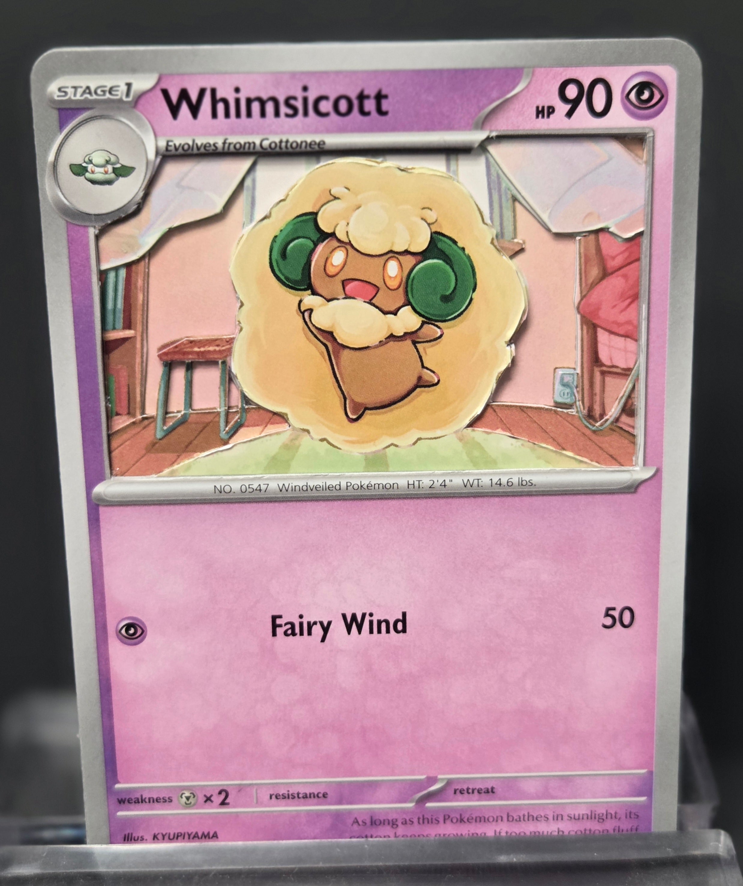 Custom 3D Cut Pokémon Cards - Whimsicott
