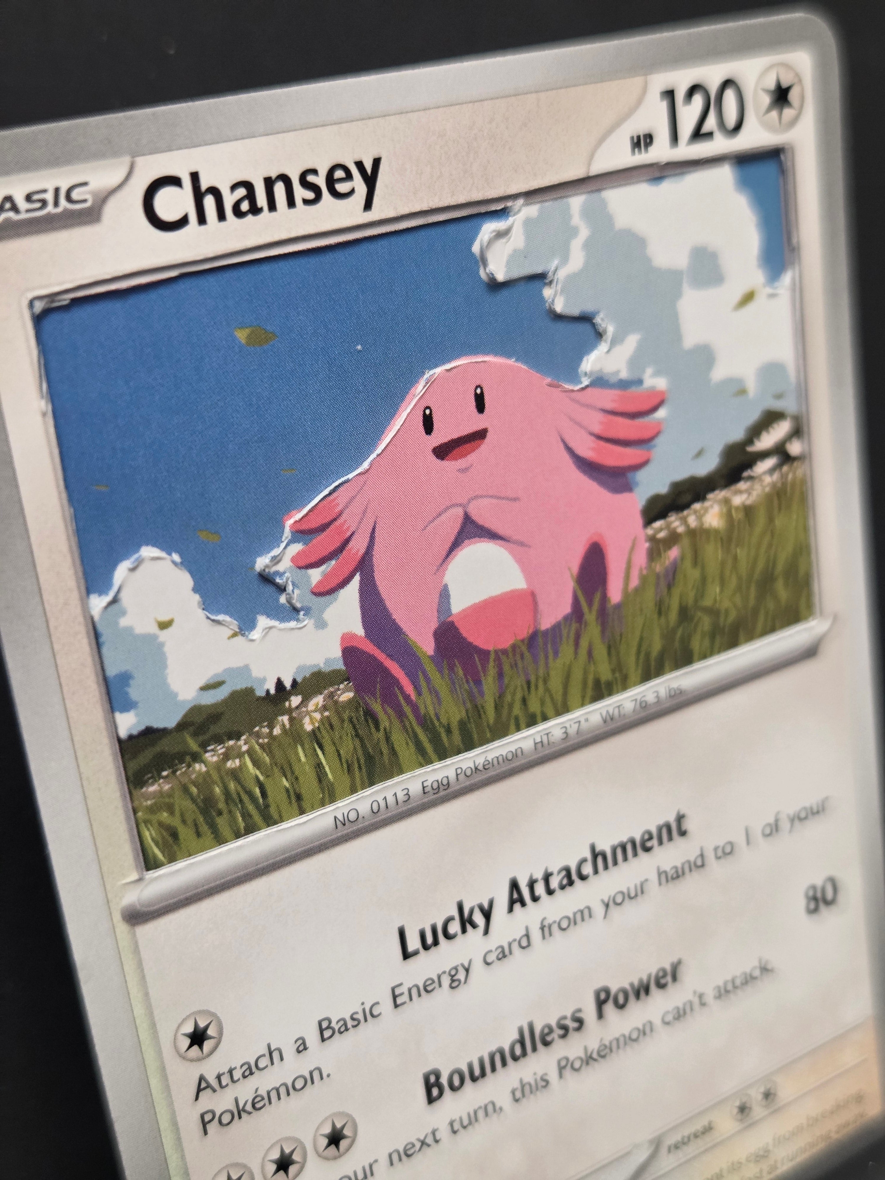 Custom 3D Cut Pokémon Cards - Chansey