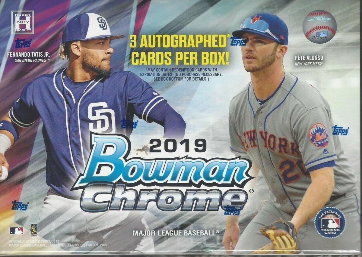 2019 Bowman Chrome Baseball HTA Jumbo Hobby Box