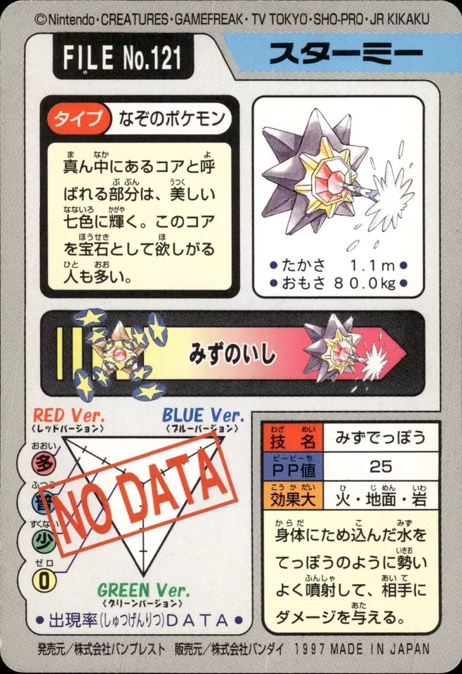 Starmie (121) [1997 Pocket Monsters Carddass]