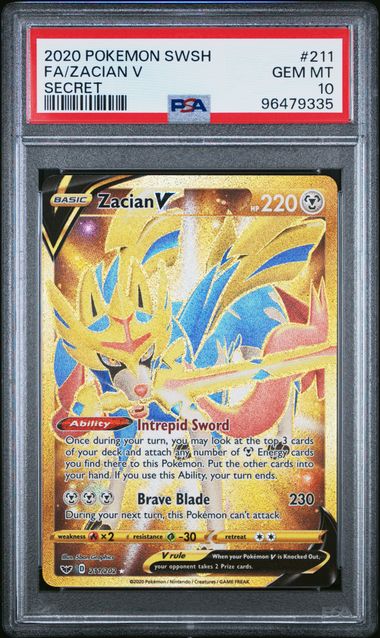 Zacian V Sword & Shield Base 211/202 PSA 10