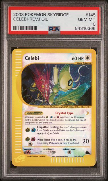 Pokemon: Celebi Reverse Holo Skyridge 145/144 PSA 10 - Josh's Cards