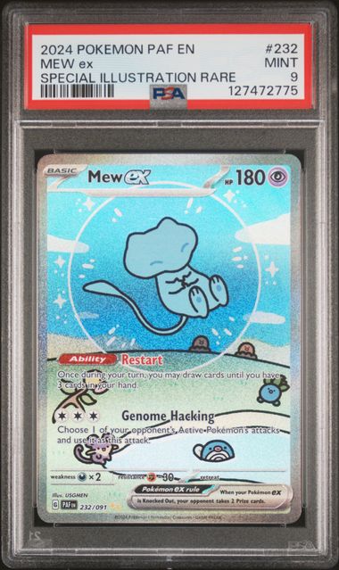 Mew ex Paldean Fates 232/091 PSA 9