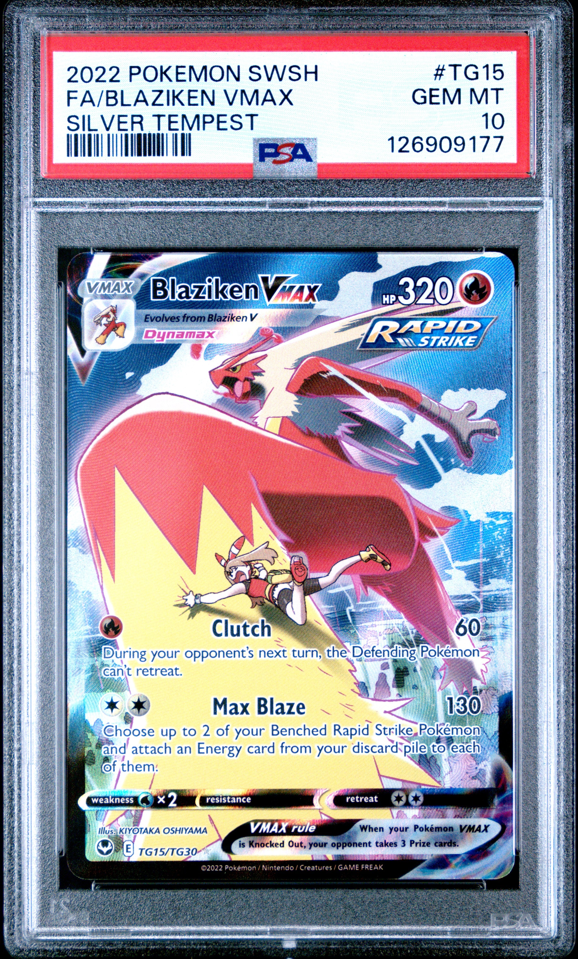 Blaziken VMAX Silver Tempest TG15/TG30 PSA 10