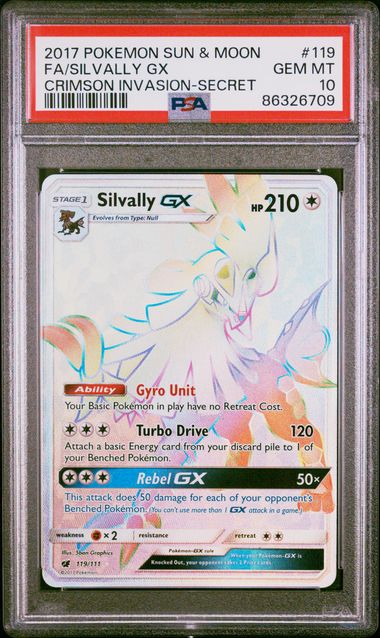 Silvally GX Crimson Invasion 119/111 PSA 10