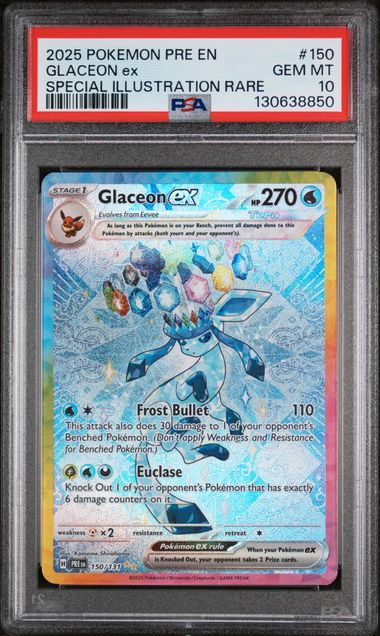 Glaceon ex Prismatic Evolutions 150/131 PSA 10