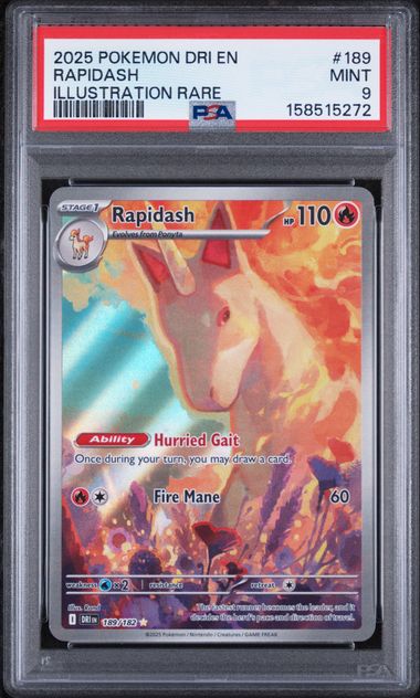 Rapidash Illustration rare Destined Rivals 189/182 PSA 9