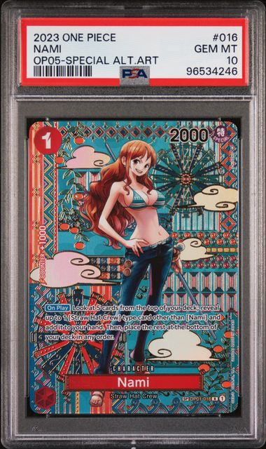 One Piece: Nami Special Alternate Art OP01-016 PSA 10