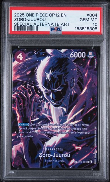 Zoro-Juurou  Special Alternate Art ST18-004 Legacy of the Master PSA 10