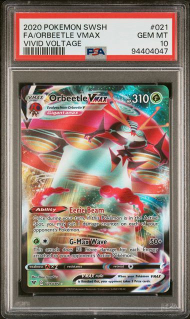 Orbeetle VMAX Vivid Voltage 021/185 PSA 10