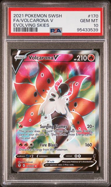 Volcarona V Evolving Skies 170/203 PSA 10