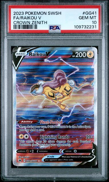 Raikou V Crown Zenith GG41/GG70 PSA 10